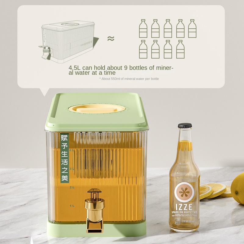 Large Cold Kettle Refrigerator With Faucet Lemonade Bottle Drinkware Kettle Pot Beverage Dispenser Home Cool Water Jug Bucket