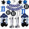 11th Birthday Decorations for Boys Girls - Navy Blue Birthday Decorations For Kids Party Supplies Including HAPPY BIRTHDAY Banner Balloons for