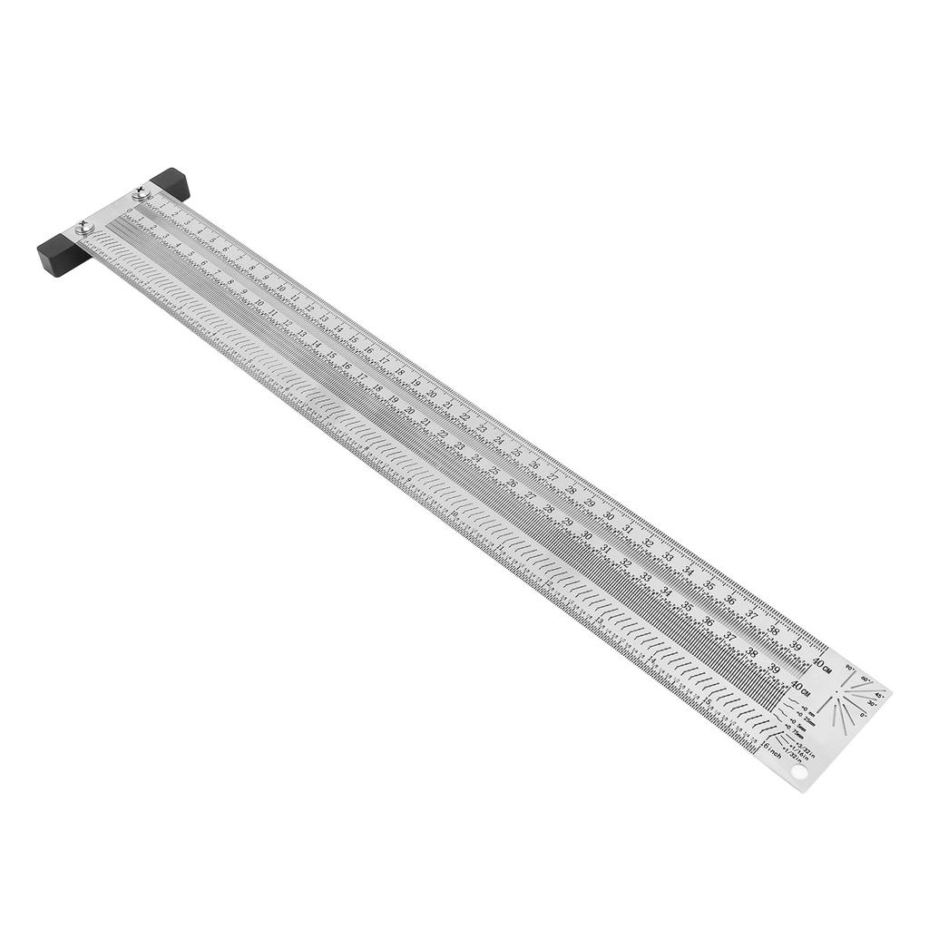 Measuring T Ruler 16 Inch High Accuracy Imperial Scriber T Square Ruler for Woodworking