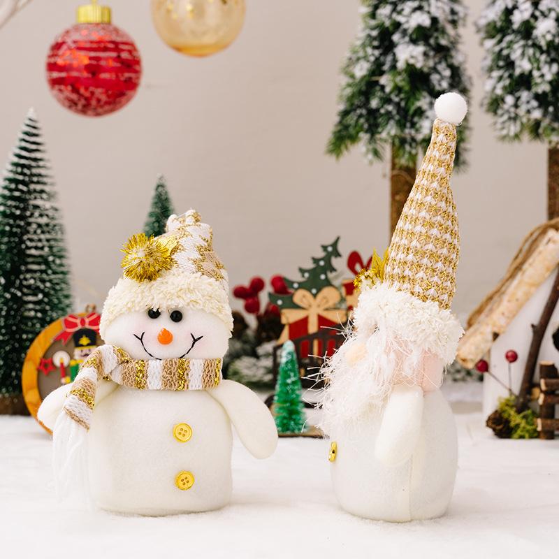 Weihnachts-Zwergpuppen Alter Mann Schneemannpuppen Weihnachtsdekorationen Weihnachtsgeschenke Ornamente