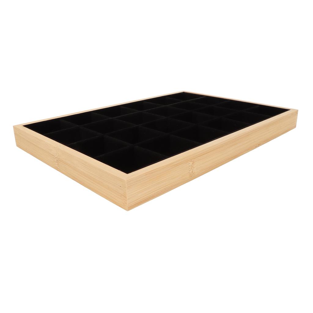 Jewelry Storage Display Trays Multipurpose 24 Grids Jewelry Tray for Ring Earring Bangle Bracelet