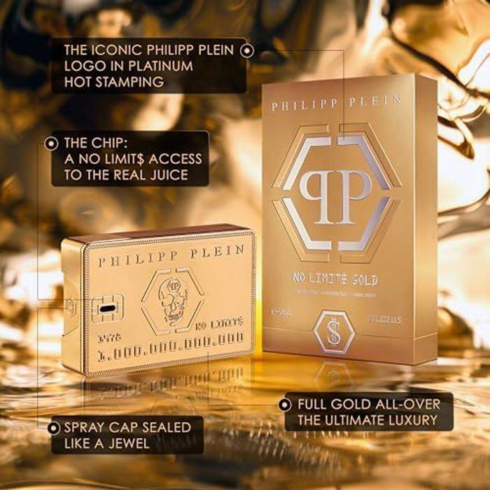 Eau de Parfum - PHILIPP PLEIN - No Limits Gold - 50 ml - Notes Bois et Ambre - Parfum Audacieux