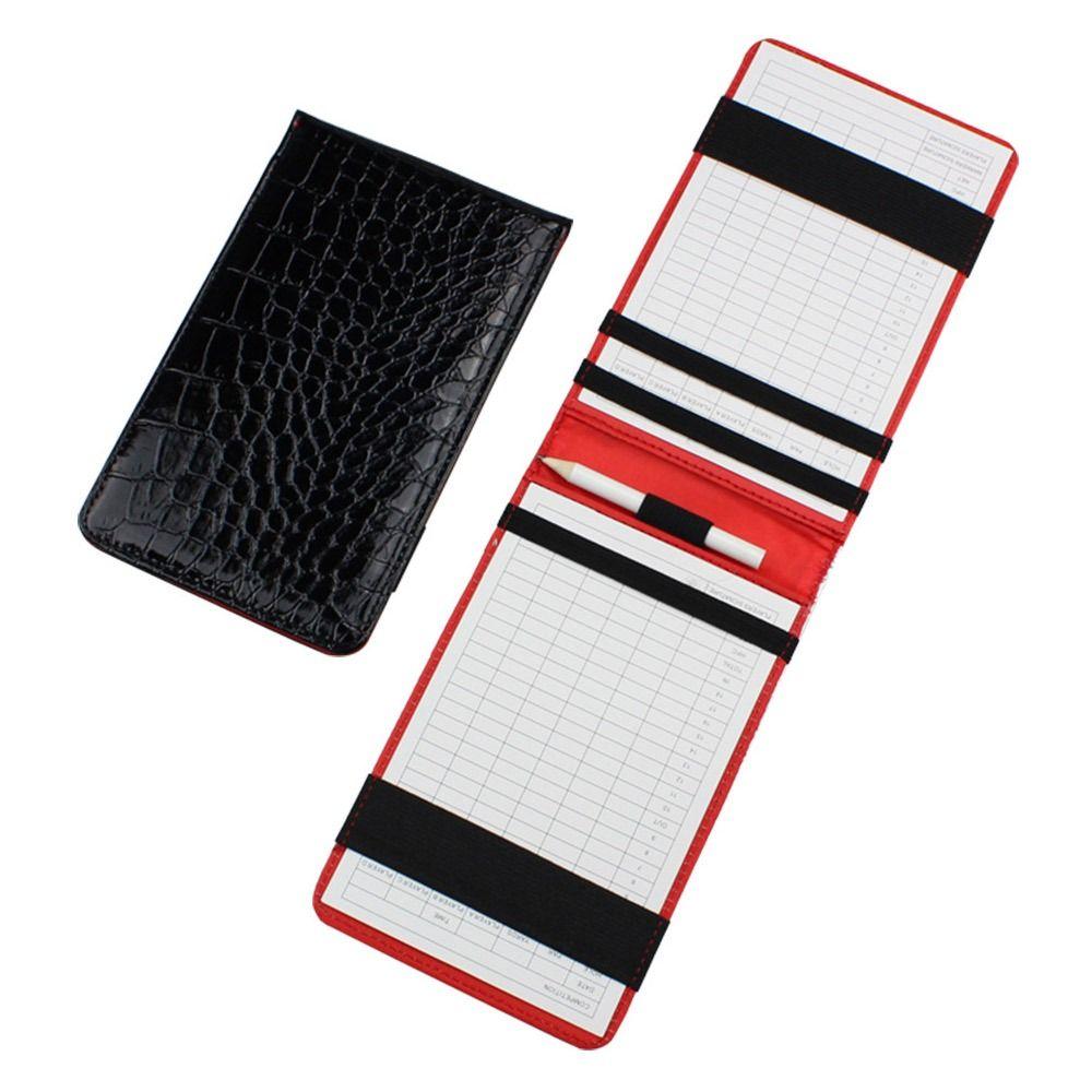 Delicate PU Leather Golf Accessories Golf Counter Golf Score Book Scoring Scorecard Holder