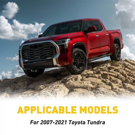For TOYOTA Tundra Double Cab 2007-2021 Black Pillar Posts Door Window Cover EOA