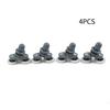 4 Twin Shower Door Rollers for Bottom Track Sliders Compatible with 19mm to 27mm Wheel Diameter and 4mm to 6mm Glass Thickness