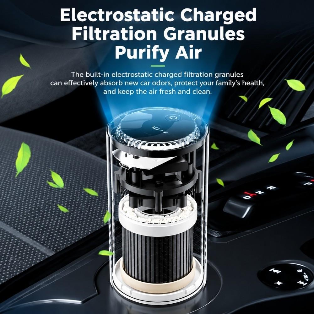Low Noise Negative Ion Generator HEPA Filter Electric Air Purifier Clean Air Car Air Purifier Car