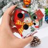 Painted Craft Christmas Hanging Ornaments House Shape Truck Car Pendants Xmas Tree Decorations
