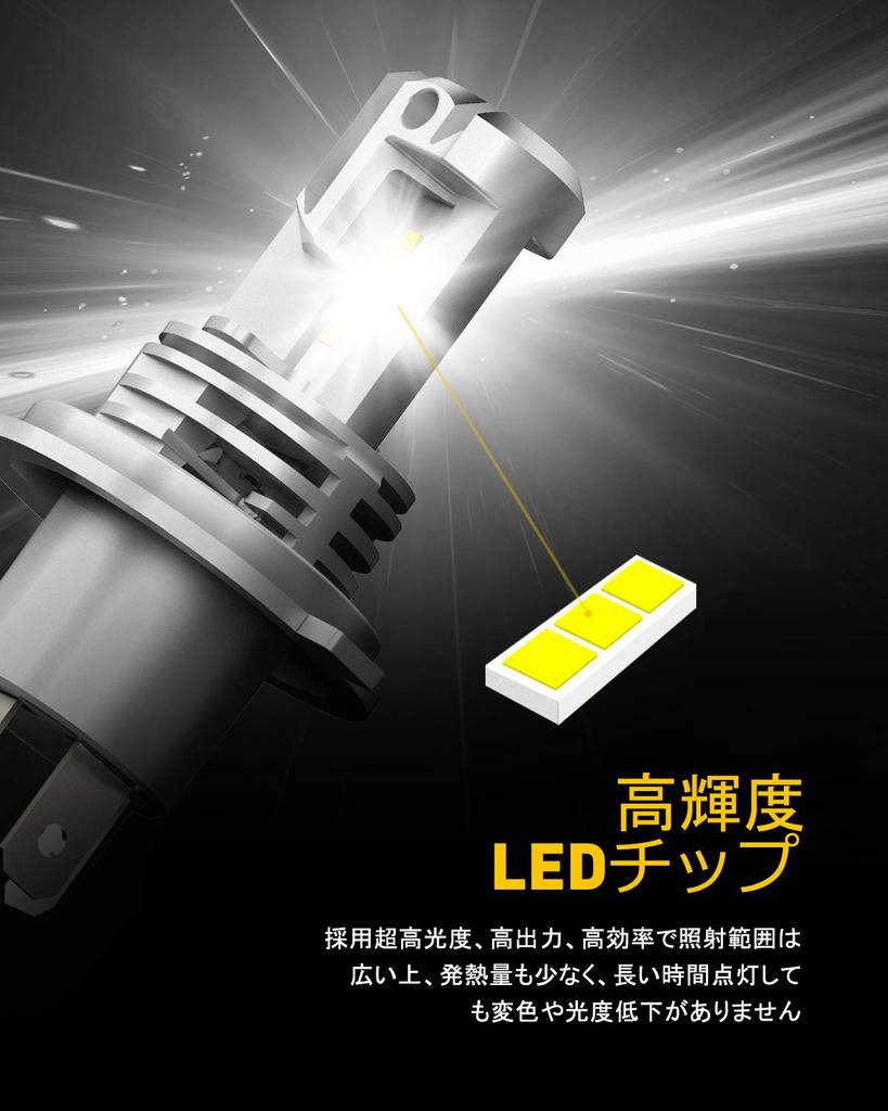 AUXITO H4 LED Headlights for Meets New Vehicle Inspection Features ZES LED 3x Nearly OEM Halogen High Brightness Compatible with 12V Vehicles and