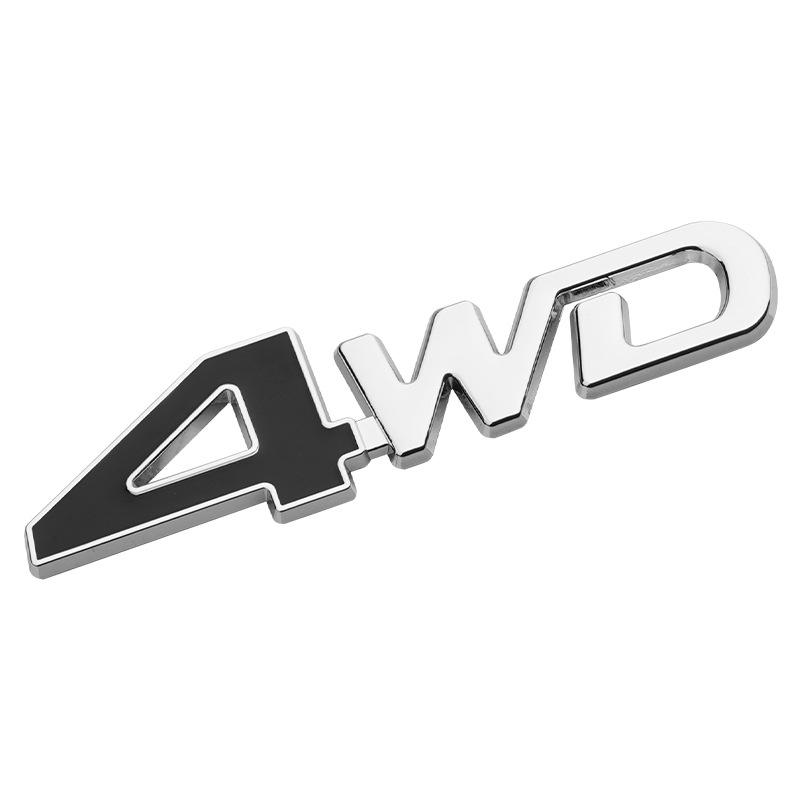 Car 4X4 large displacement standard digital 4wd tail standard 3D stereo four-wheel drive metal car sticker letter sticker v6V8 car logo