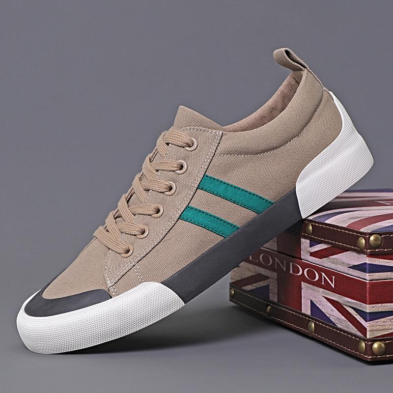 

Summer new men s breathable canvas shoes youth fashion soft comfortable trend versatile low-top lace-up shoes 44
