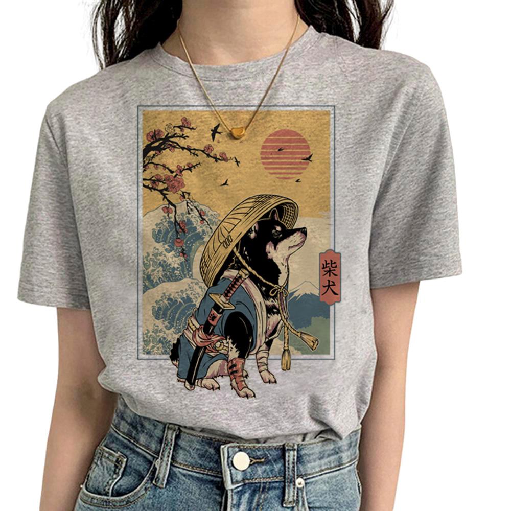 Shiba Inu t shirt Women harajuku streetwear comic tshirts feUnisex Japanese 2000s anime clothing