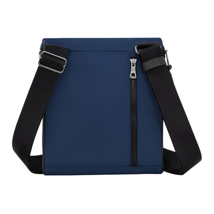 Longchamp Le Pliage Energy Solid Color Adjustable Shoulder Strap Canvas With Leather Trim Small Crossbody Bag Men Bags Blue 20026HSR006