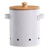Vintage Style Potato Onion Garlic Storage Container with Ventilation Holes Space Saving Kitchen Storage Bins