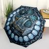 Ship Symbols pattern umbrella, portable and foldable design, 8 ribs, a casual accessory for Halloween, Christmas, and birthday gifts.