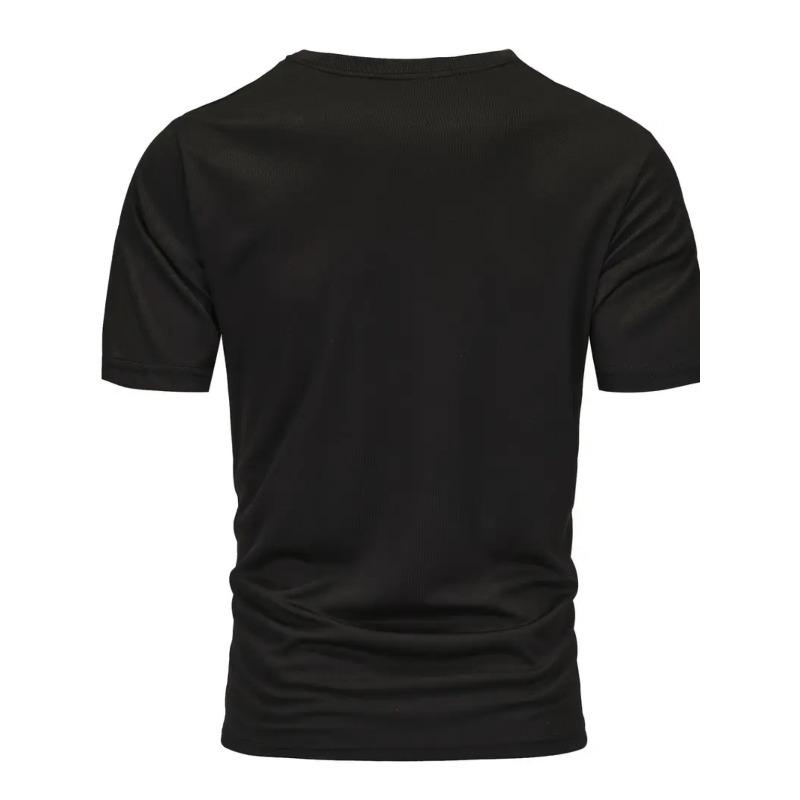 European sizes Summer New Vintage Minimalist Print Trendy Casual Short Sleeve T-Shirt, Comfortable Round Neck Top for Men