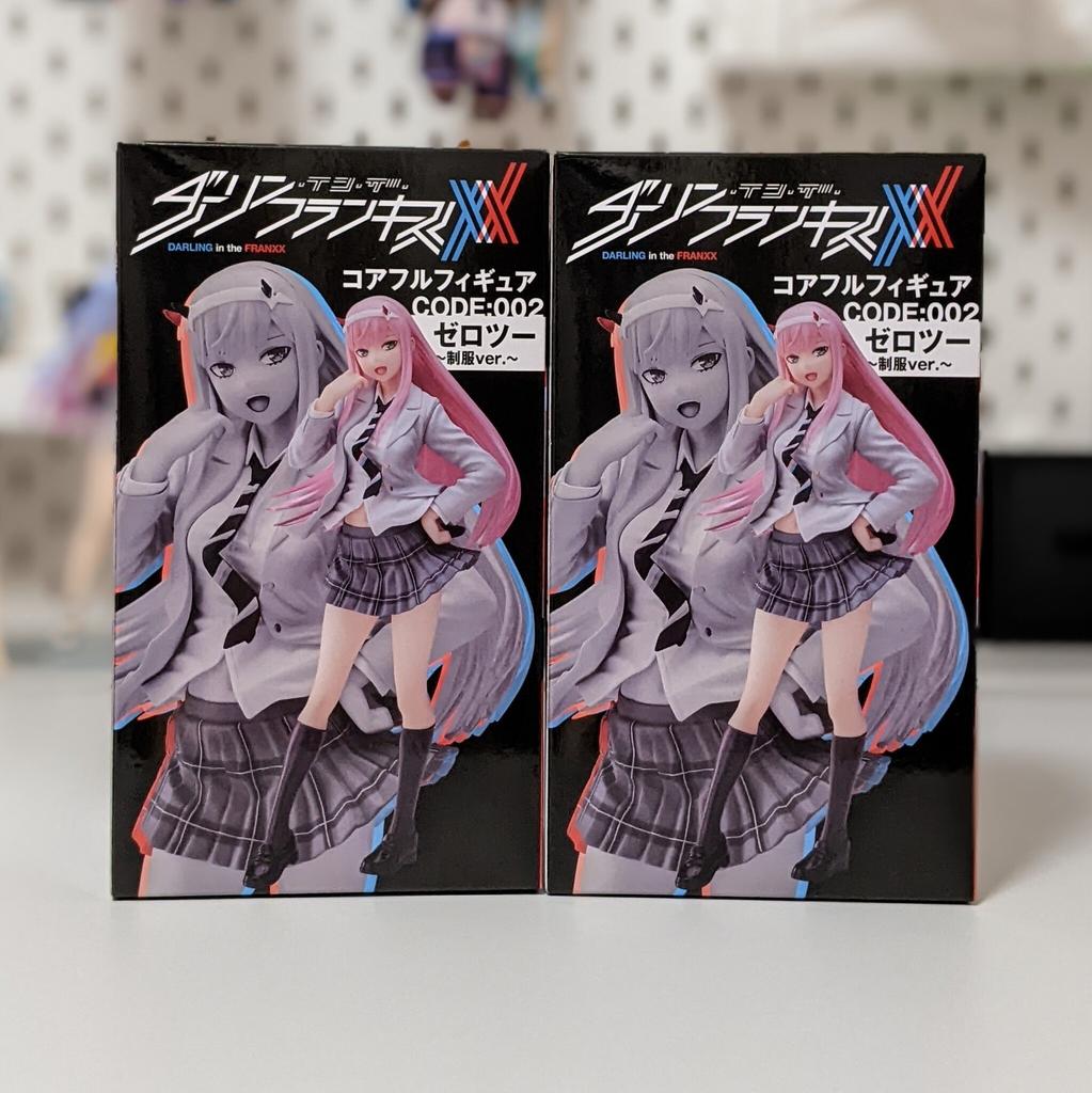 18.5CM Anime Darling in the FranXX Figure 02 ZERO TWO School Uniform Dress Up JK Skirt Model Toy Gift Collection PVC Standing