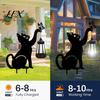 Solar Powered Garden Lights Black Cat Lantern, Stake Light, Waterproof Gnome Frog Outdoor Decorative Lanterns Statue, Lamp for Front Porch Yard