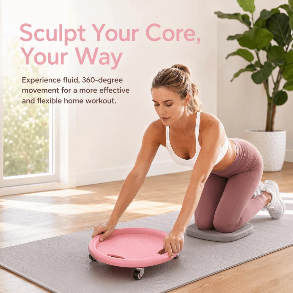 6pcs Silent Wheels Abdominal Exercise Board PP Workout Skateboard Fitness Slider Board Ab Workout