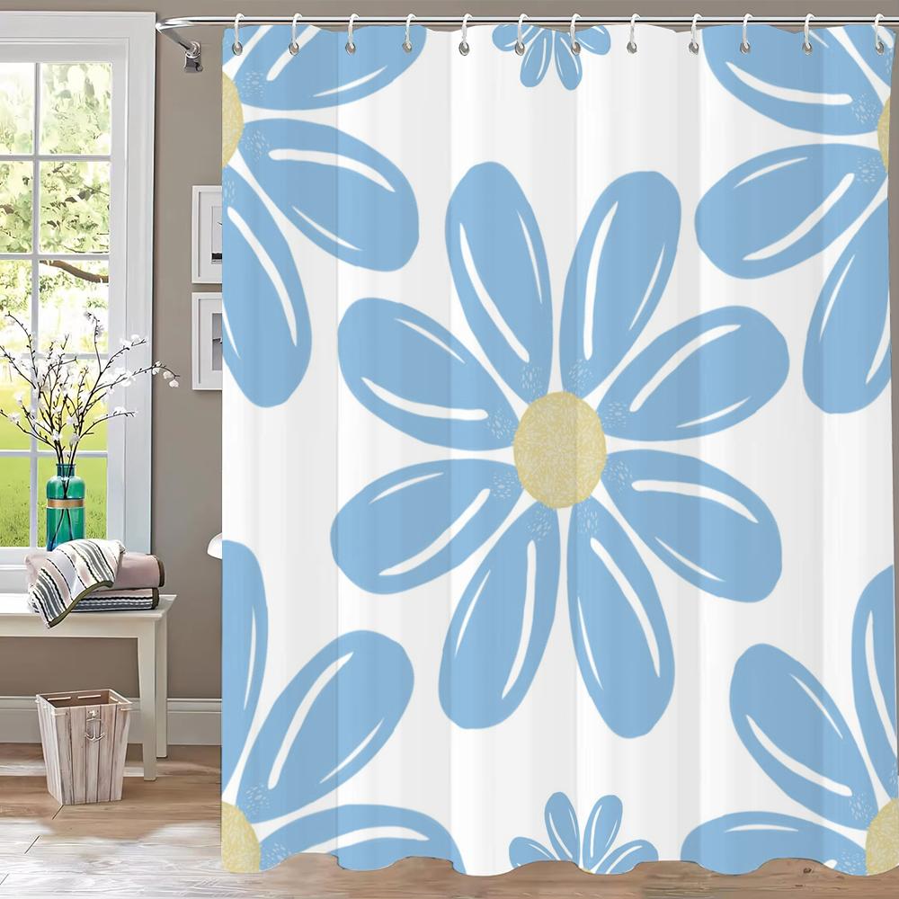 Modern Minimalist Leaf Theme Shower Curtain 3D Printing Fabric Leaves Bathroom Curtains For Home Decoration Curtain With Hooks