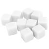 30 Pcs 16mm Dice Set Six Sided Blank Dice Write On Cubes Game for Math Teaching Education White