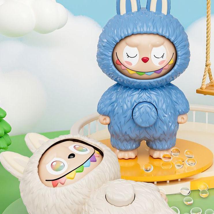 Internet Celebrity Labubu Cartoon Toy Pendant, Face Changing Keychain Figurine Decoration, Creative and Cute, Super Cute