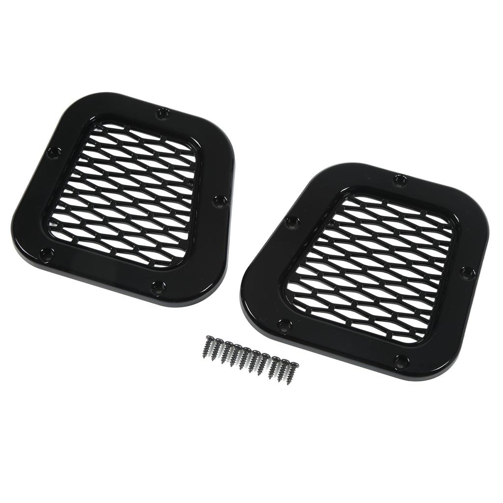 Front Side Air Intake Vent Grille Cover Decoration Glossy Black Replacement for Land Rover Defender 2004‑2019