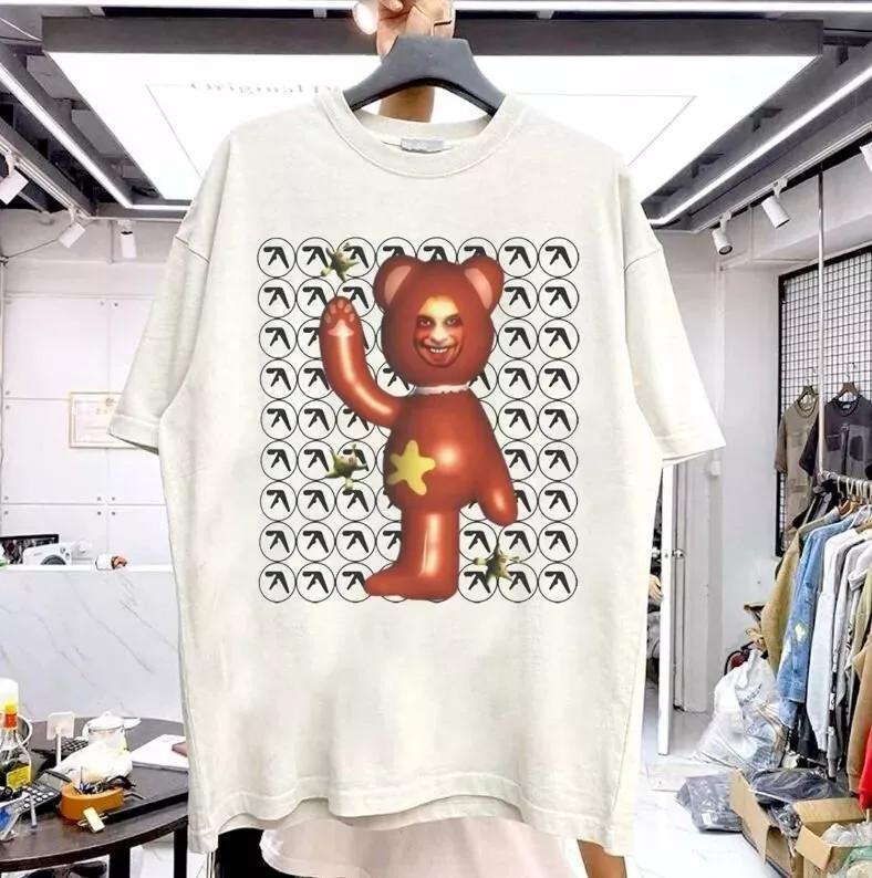 Aphex Twin Группа Базовая Белая Полный Размер S-5XL Унисекс Футболка XL