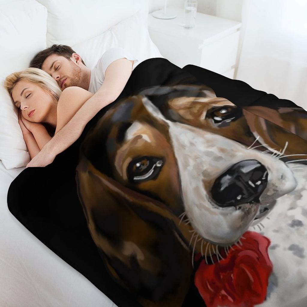 adorable Beagle art Throw Blanket Ultra Soft Flannel Fleece Blanket for All Seasons