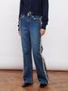 KIJUN Raw Edge Trimmed Jeans Blue