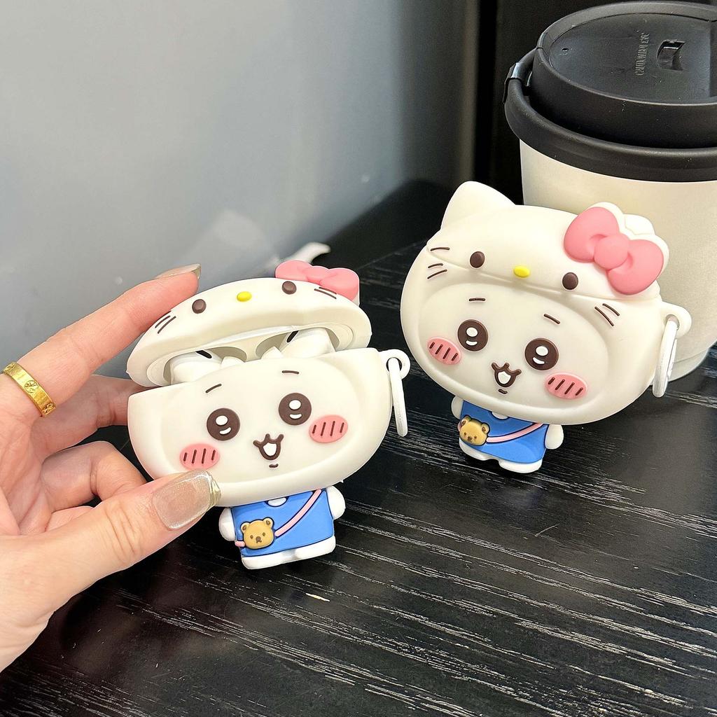 Jiyi Transformation KT Cat AirPods Pro Apple Bluetooth Earphone Case 1/1/1 Gen Cartoon Protective Case Suitable for Women