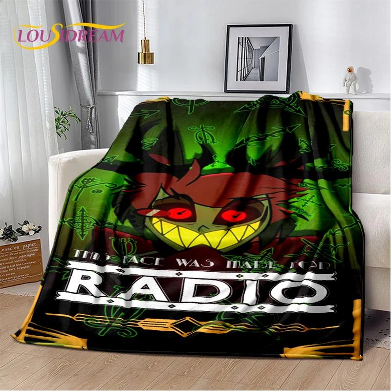 2026 H-Hazbin Hotel Charlie Cartoon Soft Blanket,Soft Throw Blanket for Home Bedroom Bed Sofa Picnic Travel Cover Child Gift