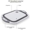3-in-1 Chopping Board, Foldable Washing-up Bowl, Foldable Storage Basket, Portable Camping Basket, Kitchen Board, Draining Bowl, Multi-function Sink I