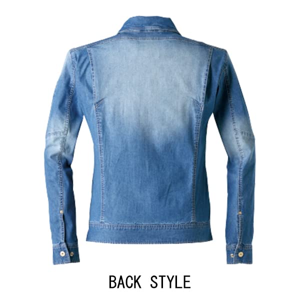 Eyes Frontier Ultra Deodorizing Stretch 3D Work Size Watery Blue Jacket, Denim, 5190D, 4L, 33,