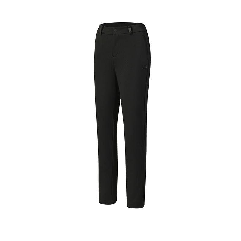 FILA Golf Series Simple Trendy Sports High-Quality Versatile Comfortable Soft Knitted Casual Pants Women bottoms Deep-Black A11W545604FBK