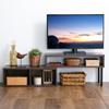 Iris Plaza Extendable TV Stand, TV Board, Lowboard, Adjustable Angle, Width Approx. 75-133cm, Brown PSTD75 ~SMART COLLECTION~