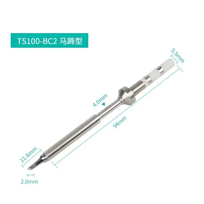 Náhradní hroty páječky TS100 Různé modely hrotů elektrické páječky Pinecil V2 Série TS B2 ILS BC2 C4 K