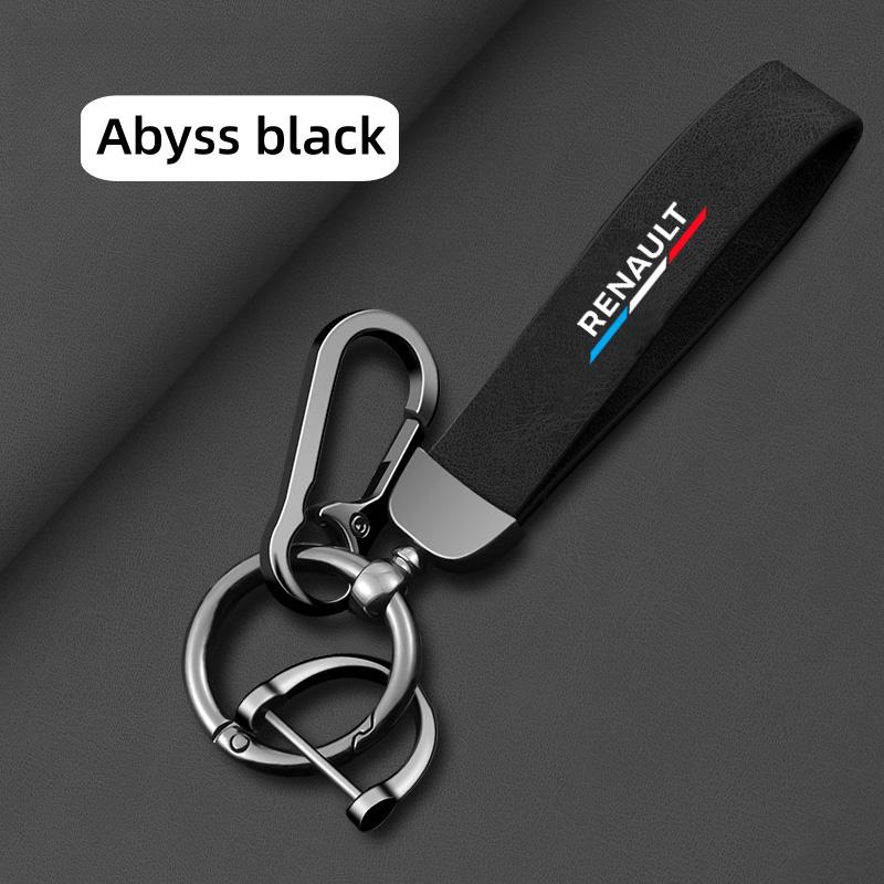 

For Renault 2026 New Hub Caps 1pcs Leather Car Styling Badge Pendant 4s Shop Gifts Auto keychain For Renault Megane 2 3 Clio Sce чёрный