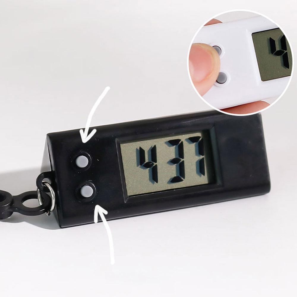 Digital Clock Student Mini Electronic Clock Keychain Electronic Triangle Watch Digital Table Time Display Clock Hanging Keychain