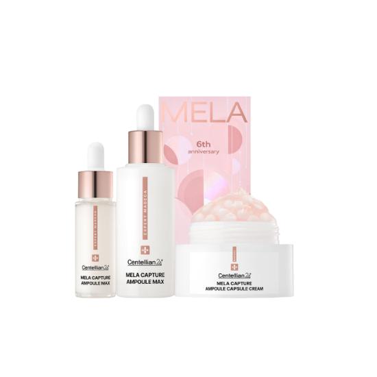 Centellian24 Madeca Mela Capture Ampoule Capsule Cream 6th Anniversary Edition Brightening Set (Ampoule 45ml + 15ml + Cream 55ml)
