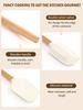 Leeseph 4Pack Scraper Spatula Set Food Grade Silicone Baking Spatulas Heat Resistant Kitchen Cooking Utensils Wood Handle