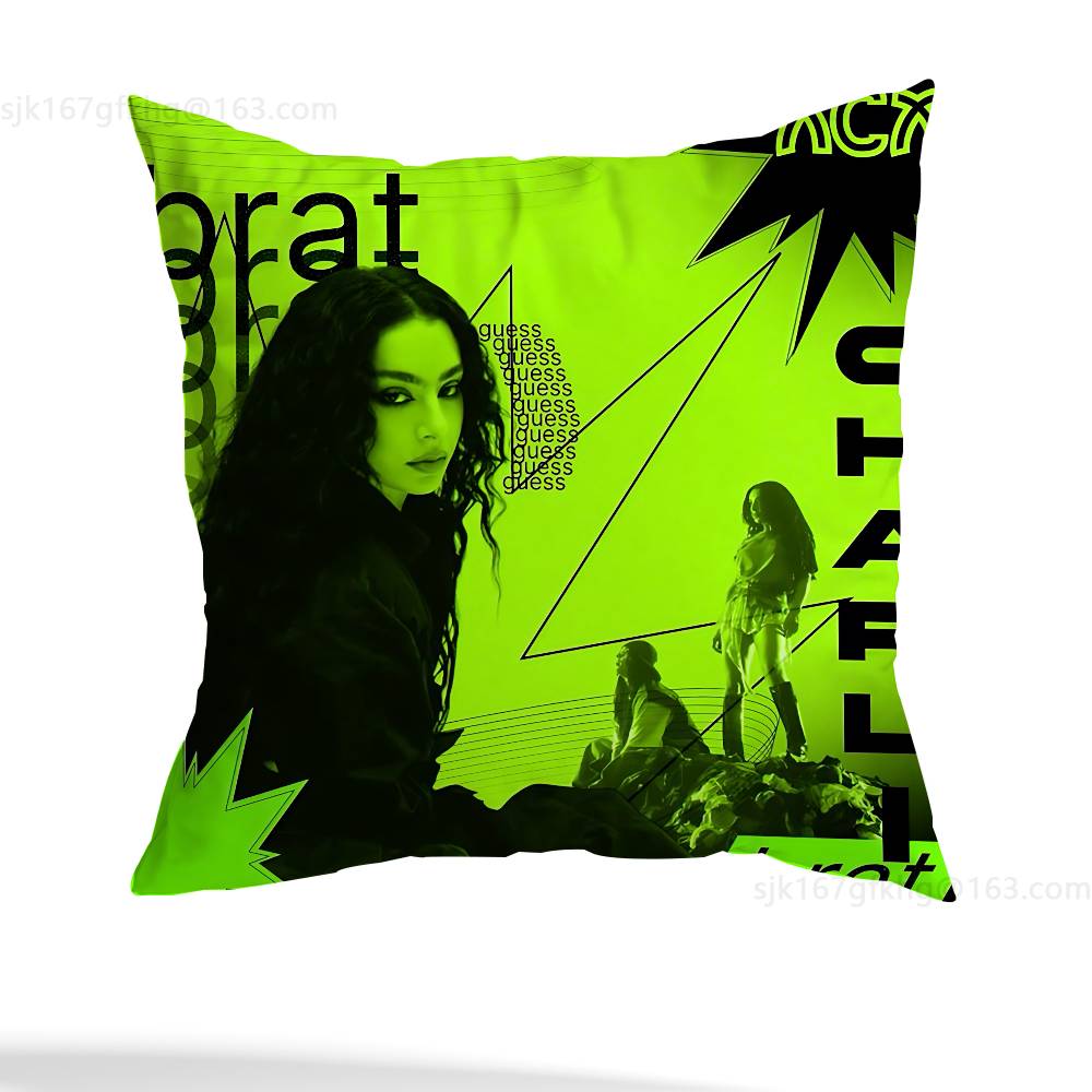 Poszewka na poduszkę z wizerunkiem piosenkarki Charli Xcx, w stylu casual, odpowiednia do dekoracji domu (z wyłączeniem rdzenia poduszki)