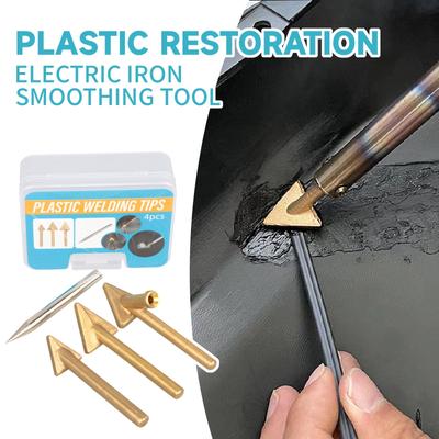 Plastic Soldering Iron Flat Head Smoothing Triangular Copper Head Tool