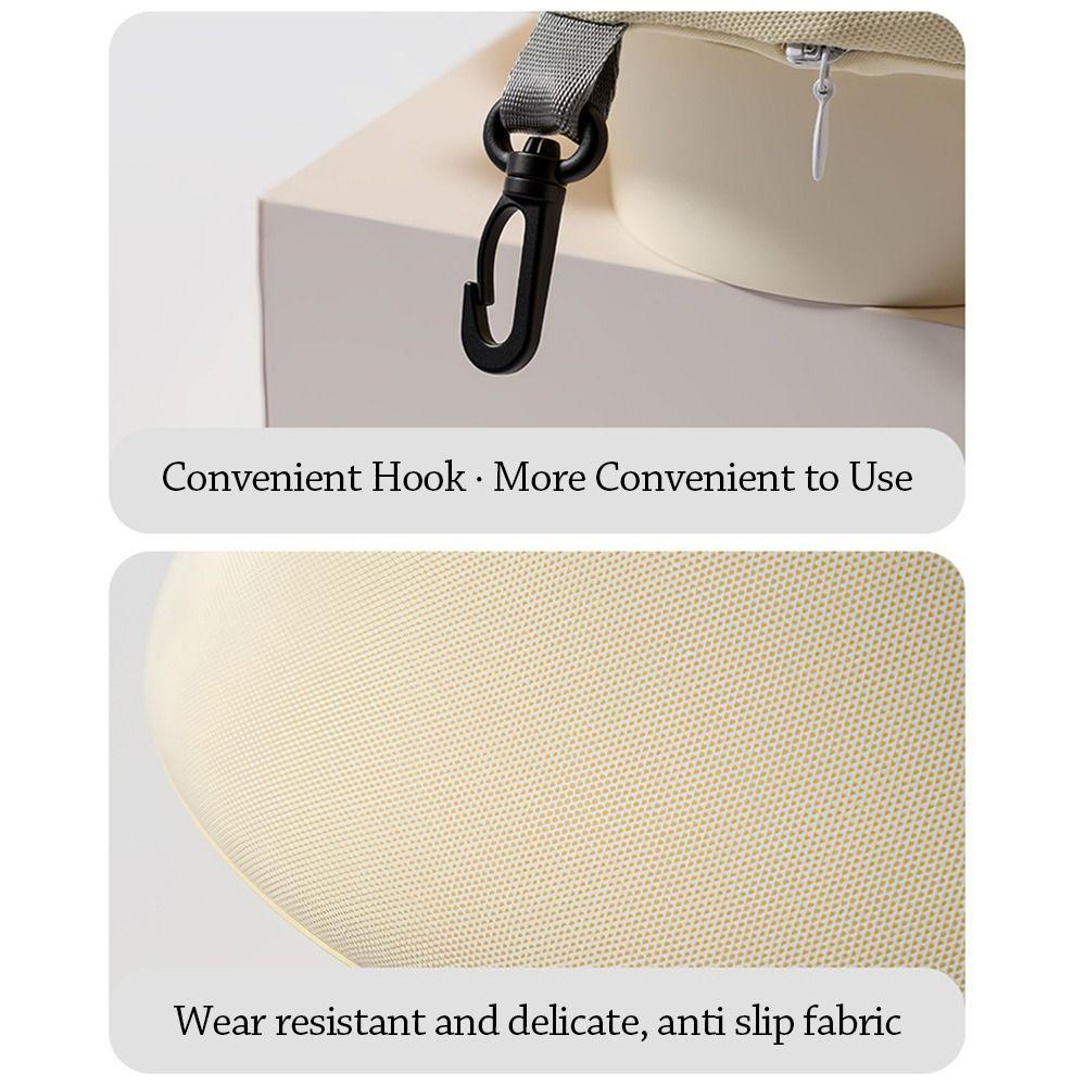 Slow Rebound U-Shaped Neck Pillow Machine-Washable Cover Soft Material Travel Neck Pillow Portable Design With EVA case