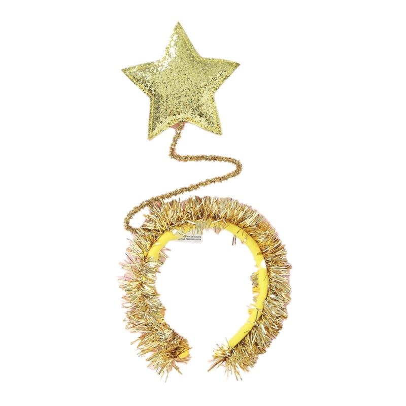 Xmas Sequins Tinsel Star Headband Girl Shinning Live Broadcast Hair Ornament 1