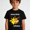Summer Anime Pokémon Cosplay TShirt Cotton Short Sleeve Tops Casual Loose Retro TShirt Men Women Kids Family Matching Outfits