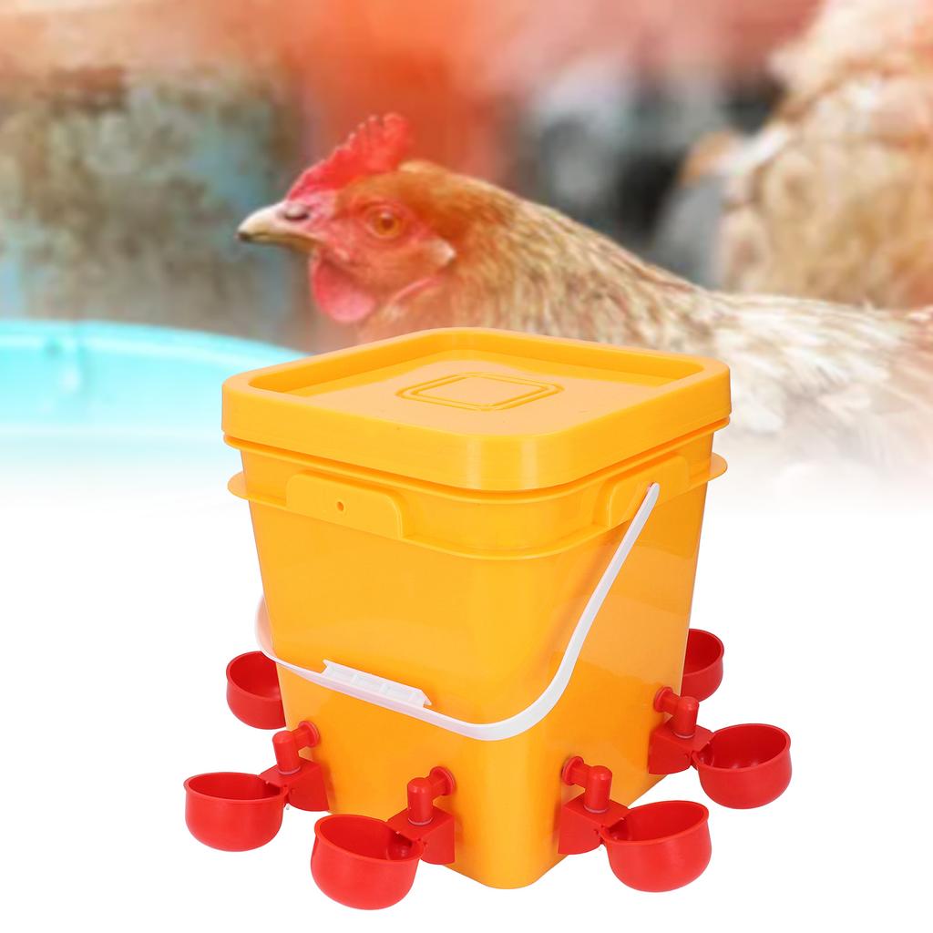 Automatic Chicken Waterer Set Low Spillage Self Replenishing Poultry Waterer Dispenser for Chicken Bird Goose Turkey
