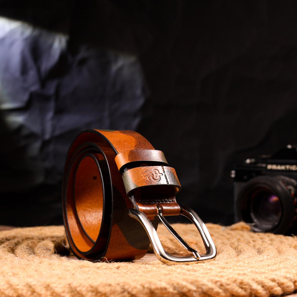 Belt for Men In Military Style Made of Genuine Leather GRANDE PELLE Leather Belt 21478 Multicolored