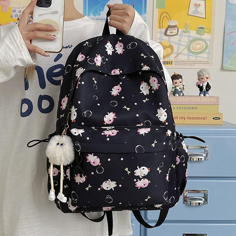 Schoolbag schoolbag female college student backpack 1011 new Korean version large capacity casual versatile cute junior high school backpack female