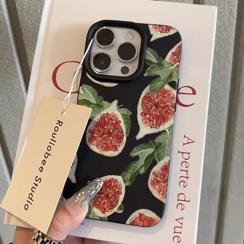 

Fig Fruit Pattern Design Protective Cover for iPhone 17 16 15 14 13 12 11 16E Series Pro Max Plus iphone 16