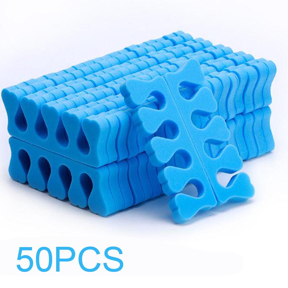 Pack of 50 Nail Art Tools Finger Splitter Set Nail Polish Finger Toe Sponge Finger Toe Splitter Cotton Isolator